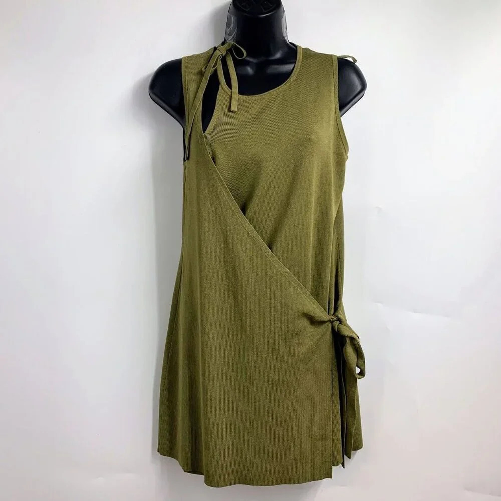 COS Women's Knit Round Neck Sleeveless Tie Wrap Dress‎ Size XS